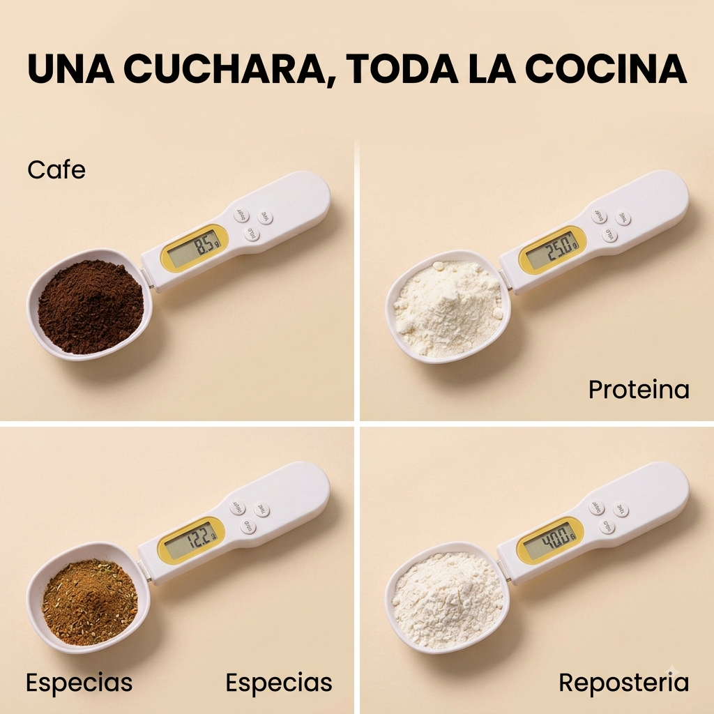 Macro Spoon — una cuchara para toda la cocina: café, proteína, especias, repostería